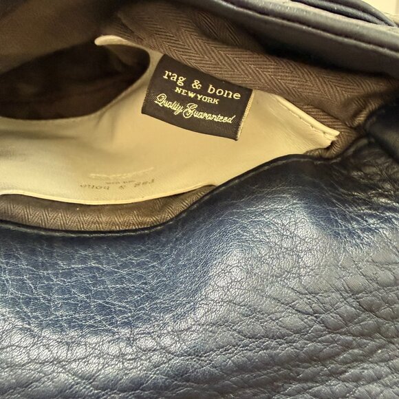 Rag & Bone mini pilot crossbody bag blue leather - Picture 12 of 14